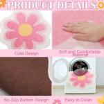 Cute Flower Round Area Rug for Girls Room