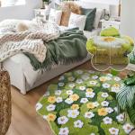 Floral 3D Area Rug for Kids and Bath