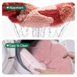 LUMI Funny Floral Bath Rug in Bliss Pink