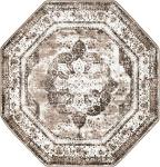 Rugs.com Monte Carlo Collection Rug – 6' Octagon Light Brown Medium Rug Perfect for Living Rooms, Kitchens, Entryways