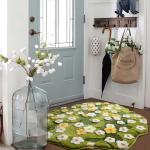 Floral 3D Area Rug for Kids and Bath