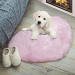 YRXRUS Heart Rug, Pink Heart Shaped Rug, Fluffy Faux Fur Rugs, Shag Mats for Bedroom Living Room, Love Coquette Room Decor 2x3 Ft