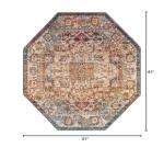 Unique Loom Isabella Collection Area Rug - Adjani (5' 1" Octagon, Multi/ Beige)