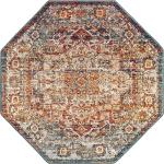 Unique Loom Isabella Collection Area Rug - Adjani (5' 1" Octagon, Multi/ Beige)