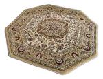 Traditional Octagon Area Rug Design Bellagio 401 Ivory (7 Feet 3 Inch x 7 Feet 3 Inch)