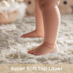 Ophanie 3x5 Oval Ivory Rugs for Bedroom Living Room, Fluffy Fuzzy Furry Carpet, Plush Soft Shaggy Bedside Indoor Floor Area Rug for Kids Girls Boys Baby Teen Dorm Nursery Home Decor Aesthetic