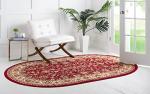 Unique Loom Sialk Hill Collection Area Rug - Washington (3' 3" x 5' 3" Oval, Burgundy/ Cream)