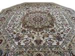 Traditional Octagon Area Rug Design Bellagio 401 Ivory (7 Feet 3 Inch x 7 Feet 3 Inch)