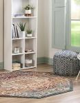 Unique Loom Isabella Collection Area Rug - Adjani (5' 1" Octagon, Multi/ Beige)