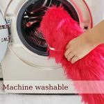 Red Heart Shaped Fluffy Rug for Cozy Decor