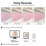 Heart Shaped Light Pink Shaggy Bedroom Rug