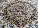 Traditional Octagon Area Rug Design Bellagio 401 Ivory (7 Feet 3 Inch x 7 Feet 3 Inch)