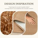 MatEssenz 3x5 ft Area Rug - Machine Washable Non-Slip Boho Rug for Living Room, Woven Rug for Bedroom, Dining Room, Home Office - Soft, Lightweight, Stain-Resistant, Soundproof - Light Taupe Brown