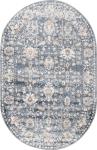 Rugs.com Oregon Collection Rug – 5x8 Oval Blue Low-Pile Rug Perfect for Living Rooms, Large Dining Rooms, Open Floorplans