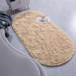 Goideal Fluffy Bedroom Rug, Small Oval Area Rugs, Beige Shag Bedside Carpet for Kids Room Nursery Dorm Cute Fuzzy Indoor Decor for Boy and Girl, 2.6 x 5.3 Feet