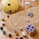 Goideal Fluffy Bedroom Rug, Small Oval Area Rugs, Beige Shag Bedside Carpet for Kids Room Nursery Dorm Cute Fuzzy Indoor Decor for Boy and Girl, 2.6 x 5.3 Feet