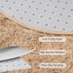 Goideal Fluffy Bedroom Rug, Small Oval Area Rugs, Beige Shag Bedside Carpet for Kids Room Nursery Dorm Cute Fuzzy Indoor Decor for Boy and Girl, 2.6 x 5.3 Feet