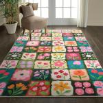 Vintage Floral 4x6 Washable Area Rug