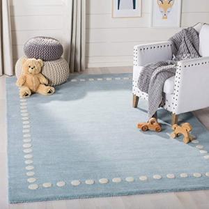 Kids Polka Dot Accent Rug - Blue & Ivory 3' x 5