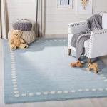 Kids Polka Dot Accent Rug - Blue & Ivory 3' x 5