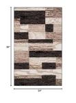 Modern Geometric Patchwork Area Rug, 2' x 3