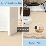 GarveeHome 5x7 Scalloped Area Rug Tan Jute Washable Rugs for Living Room Bedroom, Soft Low Pile Non Slip Accent Floor Mat Solid Floral Print Throw Rug Farmhouse Indoor Carpet for Dorm Playroom