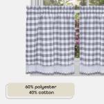 Buffalo Check Grey & White Tier Curtain Set