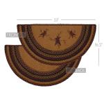 Heritage Farms Yellow Star Jute Half Circle Rug
