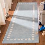 Kids Polka Dot Accent Rug - Blue & Ivory 3' x 5