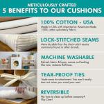 Madrid Dark Blue Dining Chair Pad with Ties