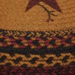 Heritage Farms Yellow Star Jute Half Circle Rug