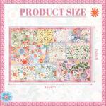 Pink Floral Quilted Area Rug for Home