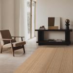 MatEssenz 3x5 ft Area Rug - Machine Washable Non-Slip Boho Rug for Living Room, Woven Rug for Bedroom, Dining Room, Home Office - Soft, Lightweight, Stain-Resistant, Soundproof - Light Taupe Brown