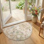 Jinchan Yarden 2x3 Beige Non-Slip Area Rug