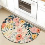 Washable Soft Non-Slip Half Circle Area Rug