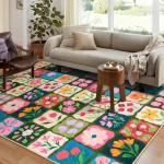 Vintage Floral 4x6 Washable Area Rug