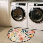 Washable Non-Slip Half Circle Area Rug - 24x36 inch