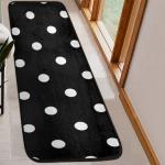 Black and White Polka Dot Runner Rug 2'x6