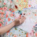 Pink Floral Quilted Area Rug for Home