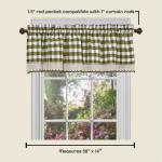 Sage Green & Ivory Buffalo Check Curtains