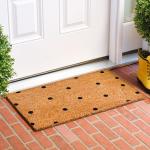 Black Polka-Dots Doormat by Calloway Mills 17"x29