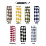 Buffalo Check Valance Curtains - Navy & Ivory