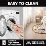 Washable Non-Slip Half Circle Area Rug - 24x36 inch