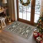 Vintage Floral Washable 2x3 Entryway Area Rug