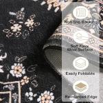 Black Vintage Floral 2x3 Area Rug - Washable