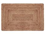COTTON CRAFT Jute Rug - Braided 100% Jute Door Mat - Woven Neutral Reversible Small Rug - Entryway Kitchen Living Room Bedroom Bathroom Farmhouse Rustic Boho Door Mat Throw Carpet - 22x34 - Natural