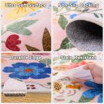 Floral Washable Non-Slip Small Entryway Rug
