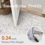 Gray Vintage Distressed 2x3 Entryway Area Rug