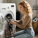 Black Vintage Floral 2x3 Area Rug - Washable