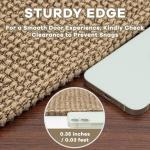 EARTHALL Woven Area Rug 4x6 Ft Washable Rugs for Entryway Non Slip Braided Throw Rugs Bedroom Carpet Cotton Entry Rug Cotton Floor Carpets for Bedroom Dining Room Living Room, Orange/Tan/Brown